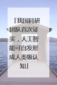 我国科研团队首次证实，人工智能可自发形成人类级认知