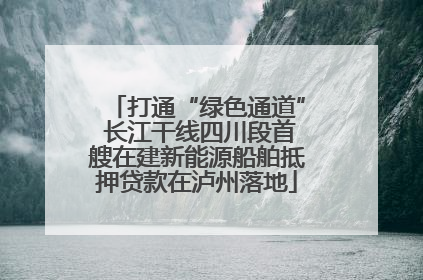 打通“绿色通道” 长江干线四川段首艘在建新能源船舶抵押贷款在泸州落地