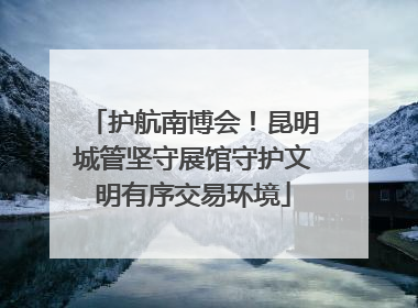 护航南博会！昆明城管坚守展馆守护文明有序交易环境