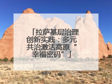 拉萨基层治理创新实践：多元共治激活高原“幸福密码”