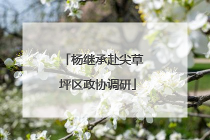 杨继承赴尖草坪区政协调研