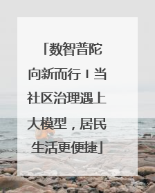 数智普陀 向新而行〡当社区治理遇上大模型，居民生活更便捷