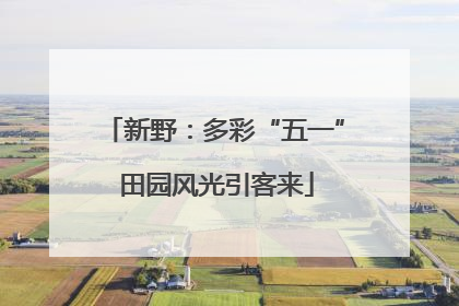 新野：多彩“五一” 田园风光引客来