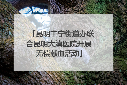 昆明丰宁街道办联合昆明大滇医院开展无偿献血活动