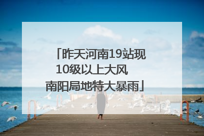昨天河南19站现10级以上大风  南阳局地特大暴雨