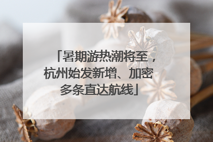 暑期游热潮将至，杭州始发新增、加密多条直达航线