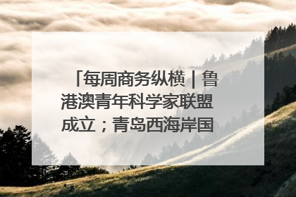 每周商务纵横｜鲁港澳青年科学家联盟成立；青岛西海岸国际能源自贸港启用