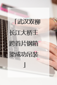 武汉双柳长江大桥主跨首片钢箱梁成功吊装