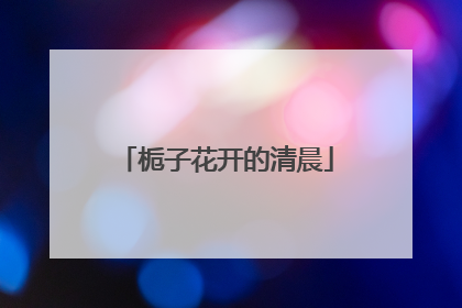 栀子花开的清晨