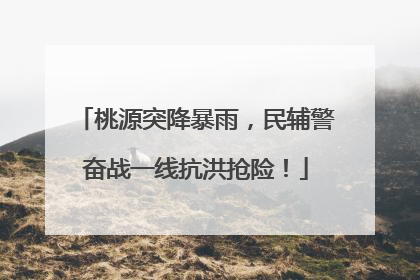 桃源突降暴雨，民辅警奋战一线抗洪抢险！