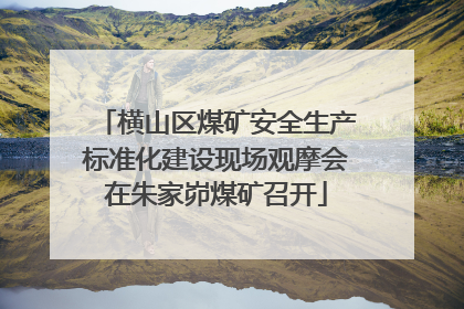横山区煤矿安全生产标准化建设现场观摩会在朱家峁煤矿召开