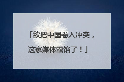欲把中国卷入冲突，这家媒体露馅了！