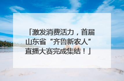 激发消费活力，首届山东省“齐鲁新农人”直播大赛完成集结！
