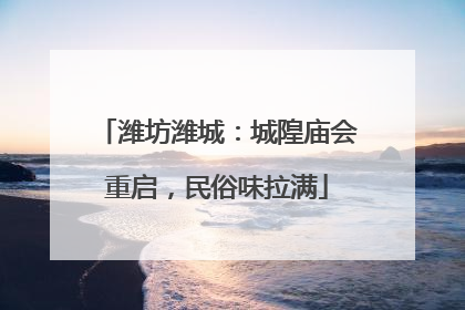 潍坊潍城：城隍庙会重启，民俗味拉满