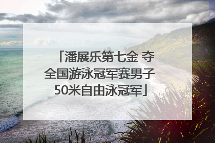 潘展乐第七金 夺全国游泳冠军赛男子50米自由泳冠军