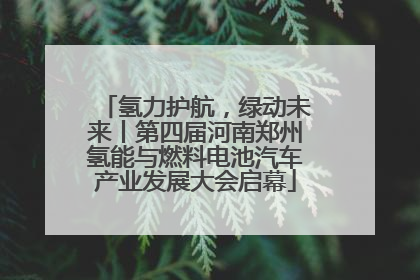 氢力护航，绿动未来丨第四届河南郑州氢能与燃料电池汽车产业发展大会启幕