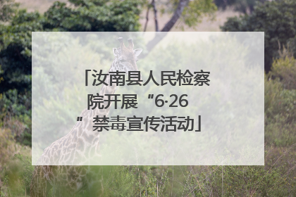 汝南县人民检察院开展“6·26”禁毒宣传活动