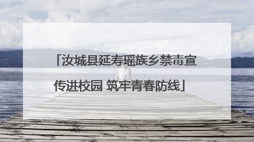 汝城县延寿瑶族乡禁毒宣传进校园 筑牢青春防线
