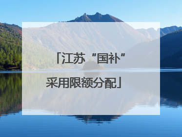 江苏“国补”采用限额分配