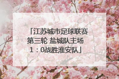 江苏城市足球联赛第三轮 盐城队主场1：0战胜淮安队