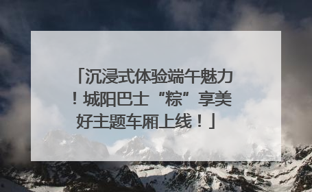 沉浸式体验端午魅力！城阳巴士“粽”享美好主题车厢上线！