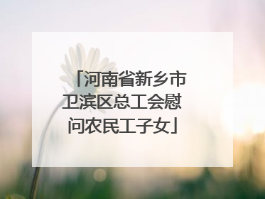 河南省新乡市卫滨区总工会慰问农民工子女