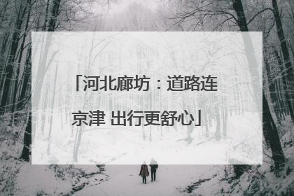 河北廊坊：道路连京津 出行更舒心