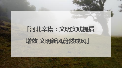 河北辛集：文明实践提质增效 文明新风蔚然成风