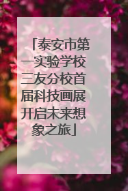 泰安市第一实验学校三友分校首届科技画展开启未来想象之旅