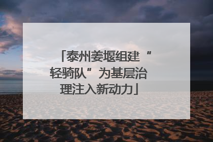 泰州姜堰组建“轻骑队”为基层治理注入新动力