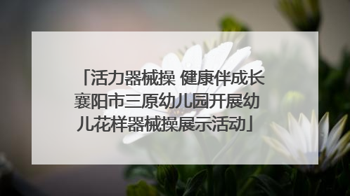 活力器械操 健康伴成长 襄阳市三原幼儿园开展幼儿花样器械操展示活动