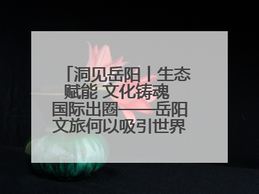 洞见岳阳丨生态赋能 文化铸魂 国际出圈——岳阳文旅何以吸引世界目光？