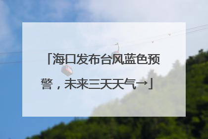 海口发布台风蓝色预警，未来三天天气→