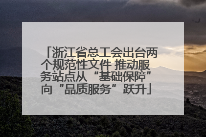 浙江省总工会出台两个规范性文件 推动服务站点从“基础保障”向“品质服务”跃升