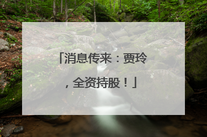 消息传来：贾玲，全资持股！