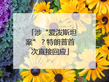 涉“爱泼斯坦案”？特朗普首次直接回应