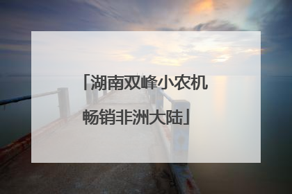 湖南双峰小农机畅销非洲大陆
