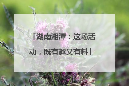 湖南湘潭：这场活动，既有趣又有料