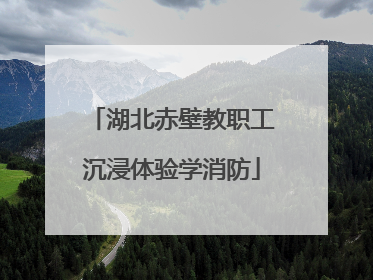 湖北赤壁教职工沉浸体验学消防