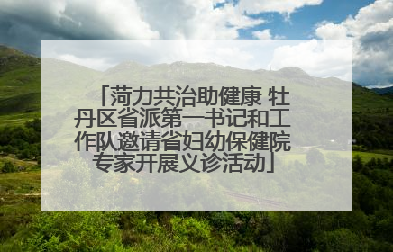 菏力共治助健康 牡丹区省派第一书记和工作队邀请省妇幼保健院专家开展义诊活动
