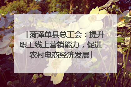 菏泽单县总工会：提升职工线上营销能力，促进农村电商经济发展