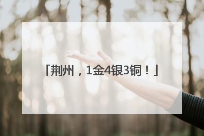 荆州，1金4银3铜！