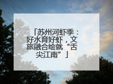 苏州河虾季：好水育好虾，文旅融合绘就“舌尖江南”