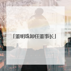 董明珠卸任董事长