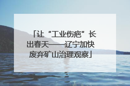让“工业伤疤”长出春天——辽宁加快废弃矿山治理观察