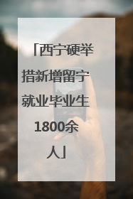 西宁硬举措新增留宁就业毕业生1800余人
