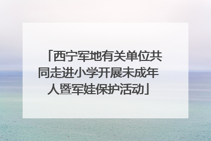 西宁军地有关单位共同走进小学开展未成年人暨军娃保护活动