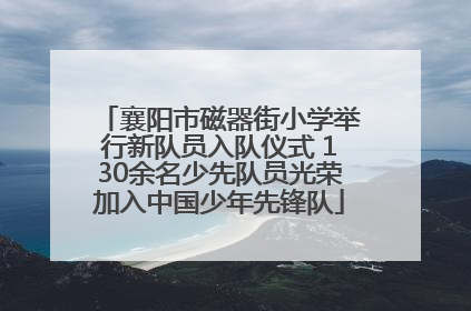 襄阳市磁器街小学举行新队员入队仪式 130余名少先队员光荣加入中国少年先锋队