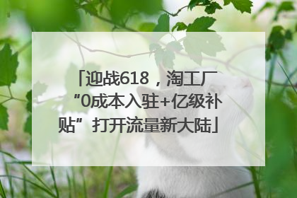 迎战618，淘工厂“0成本入驻+亿级补贴”打开流量新大陆
