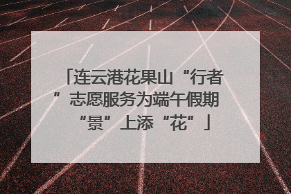 连云港花果山“行者”志愿服务为端午假期“景”上添“花”